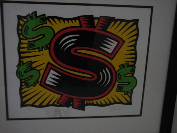 Burton Morris Silkscreen & Pencil Drawing Signed : ARTIST - Burton Morris TITLE - Heard on the Street - $