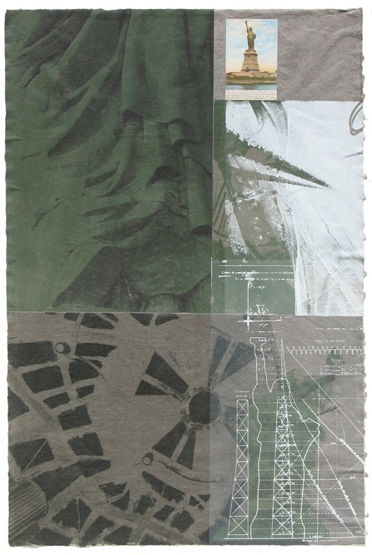 Robert Rauschenberg Collage on Lithograph Signed