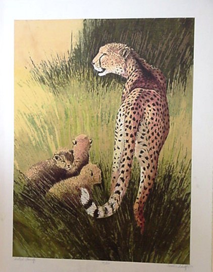Caroline Schultz Cheetah Family Signed & Numbered