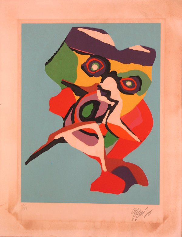 Karel Appel Lithograph Pencil Signed & Numbered: ARTIST - Karel Appel TITLE - Untitled