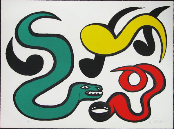 Alexander Calder Rare Lithograph Signed & Number: ARTIST - Alexander Calder TITLE - Couleurs Au Choix (Choice of Colors)