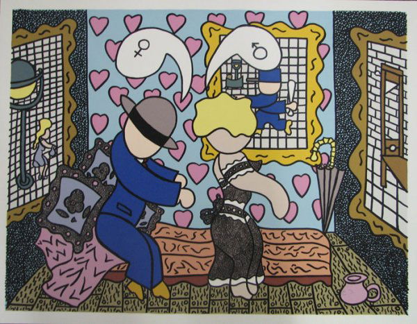 William Nelson Copley ( Britto, Peter Max Style): ARTIST - William Nelson Copley TITLE - Lovers