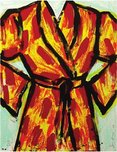 Jim Dine Robe Lithograph Pencil Signed & Numbered: ARTIST - Jim Dine TITLE - Black Ink Robe