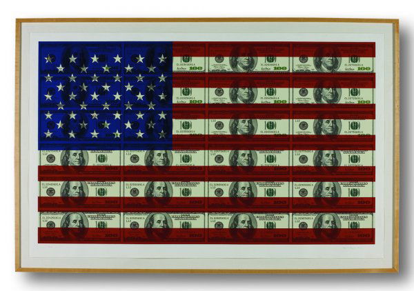 Steven Gagnon US $100 Flag Pencil Signed & Number: ARTIST - Steven Gagnon TITLE - $100 US Flag