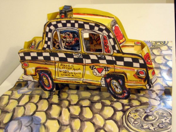 Red Grooms New York Taxi Pop Up Signed & Numbered: ARTIST - Red Grooms TITLE - N.Y.C. Taxi on the Street