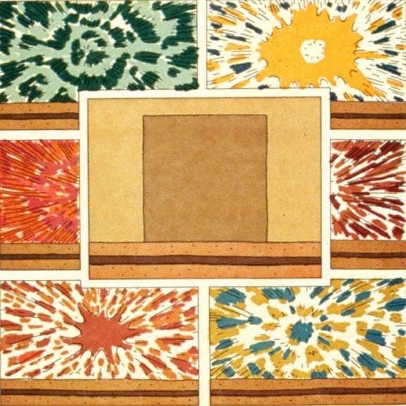 Peter Halley Pencil Signed & Numbered: ARTIST - Peter Halley TITLE - Cell With Explosions II