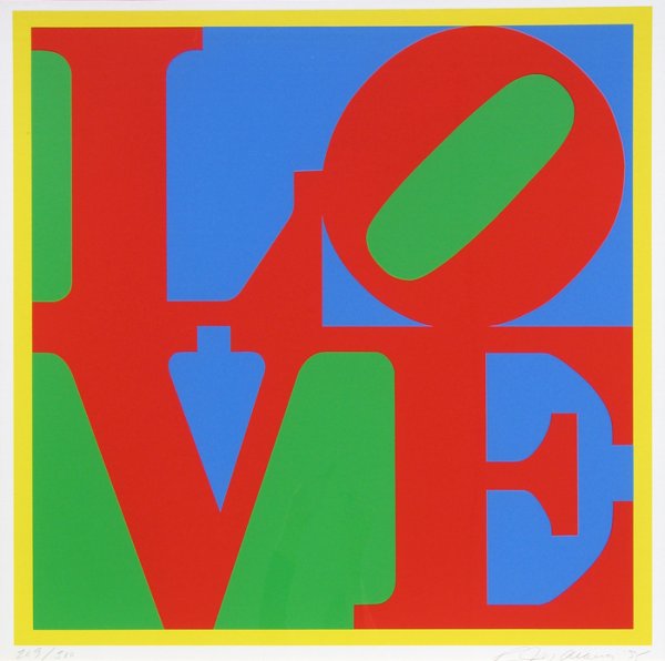 Robert Indiana LOVE Pencil Signed & Numbered: ARTIST - Robert Indiana TITLE - Heliotherapy Love