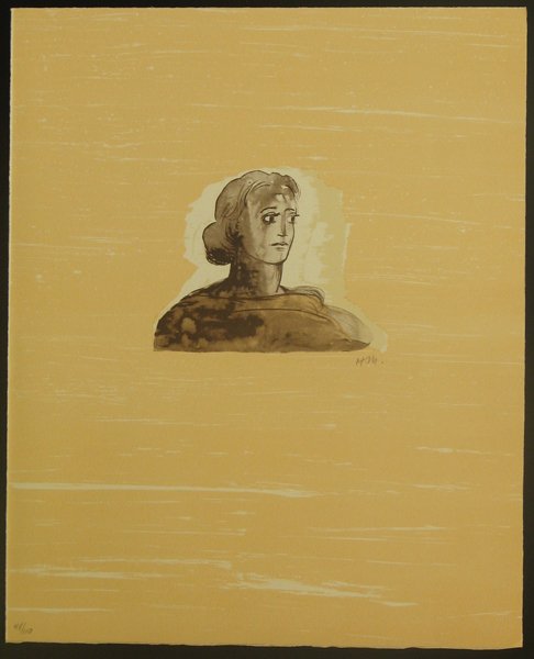 Henry Moore Lithograph Pencil Signed & Numbered: ARTIST - Henry Moore TITLE - Woman