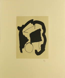 Robert Motherwell Lithograph Pencil Signed & Numb: ARTIST - Robert Motherwell TITLE - Untitled