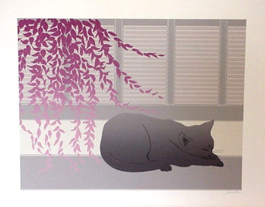 Leonardo Cat Lithograph Pencil Signed & Numbered