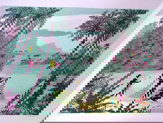 Jack Hofflander Pencil Signed & Numbered: ARTIST: Jack Hofflander TITLE: Fishing Nets MEDIUM: Serigrapgh