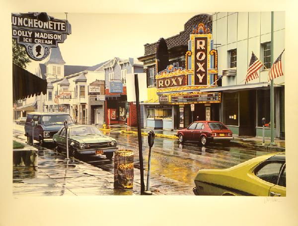 Davis Cone Hyper Photo Realism Signed & Numbered: ARTIST - Davis Cone TITLE - Roxy - Rainy Day
