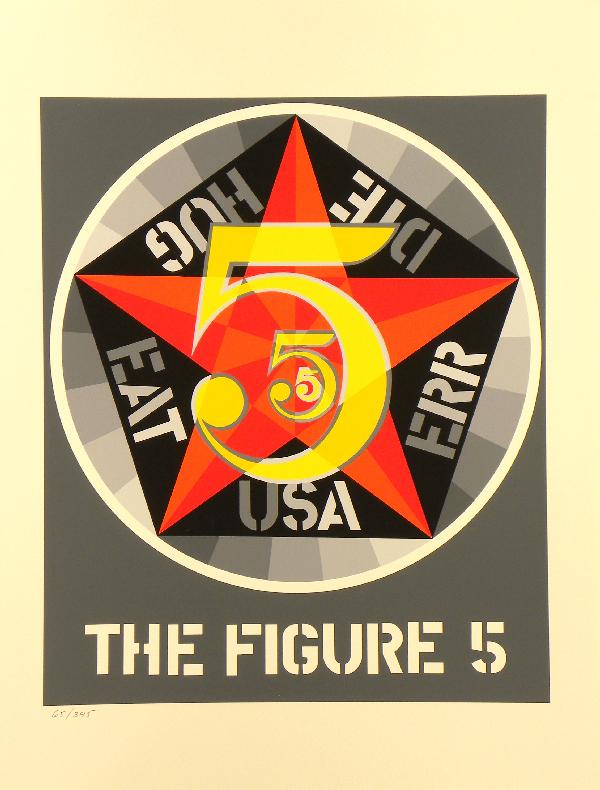 Robert Indiana Silkscreen: ARTIST - Robert Indiana TITLE - The Figure 5