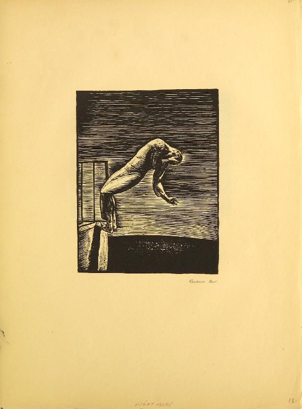Rockwell Kent WPA Lithograph Pencil Signed Editio: ARTIST - Rockwell Kent TITLE - Nightmare