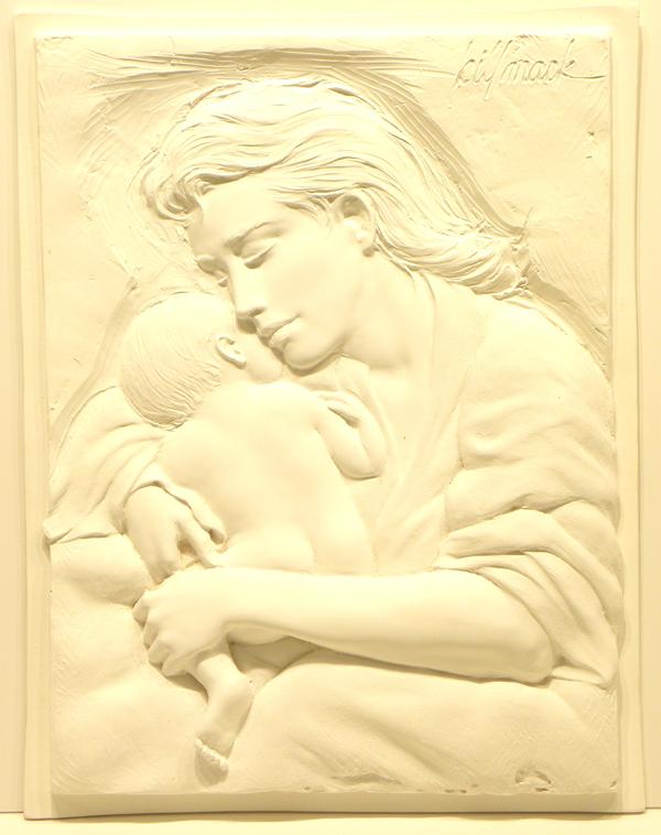 Bill Mack Bas Relief Cast Paper Molded: ARTIST - Bill Mack TITLE - Caress