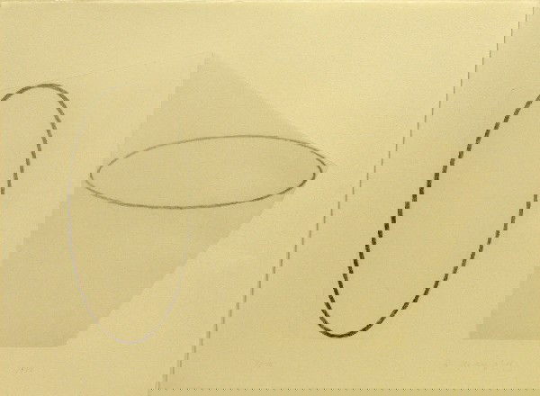 Robert Mangold Aquatint Pencil Signed & Numbered: ARTIST - Robert Mangold TITLE - Untitled for BAM