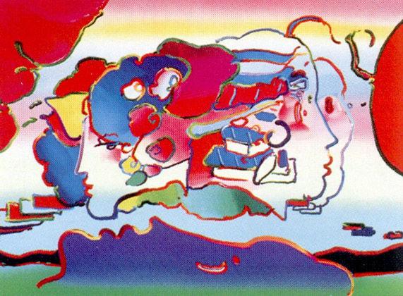 Peter Max Serigraph Signed & Numbered: ARTIST - Peter Max TITLE - Three Faces