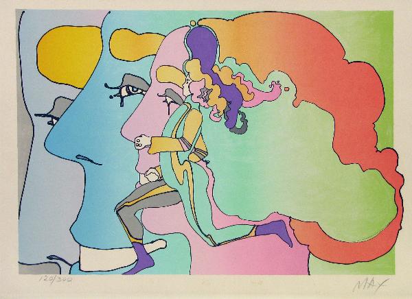 Peter Max Serigraph Signed & Numbered: ARTIST - Peter Max TITLE - Three Lords and Runner