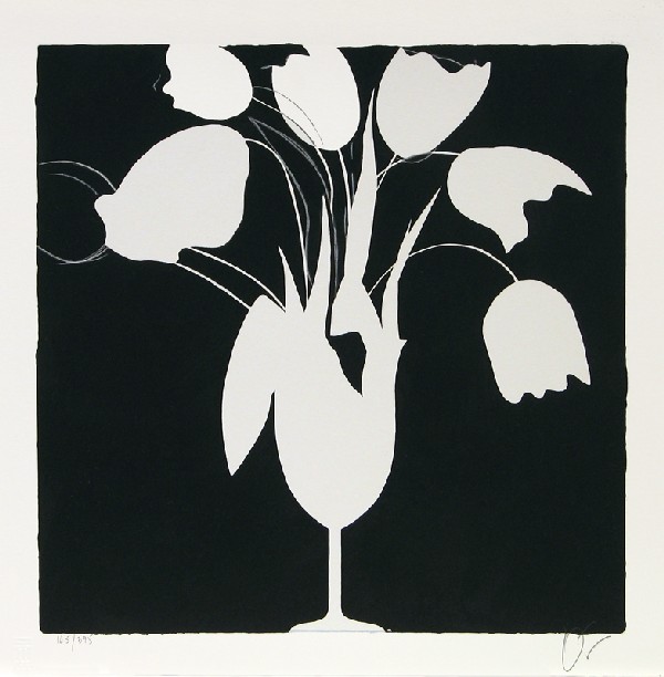Donald Sultan Pencil Signed & Numbered: ARTIST - Donald Sultan TITLE - Tulip & Vase