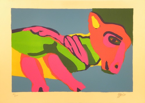 Karel Appel Serigraph Pencil Signed & Numbered: ARTIST - Karel Appel TITLE - The Donkey