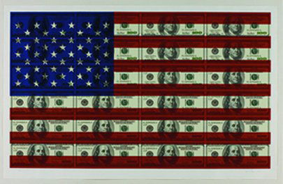 Steven Gagnon US $100 Flag Pencil Signed & Number: ARTIST - Steven Gagnon TITLE - $100 US Flag