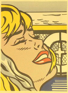 Roy Lichtenstein Shipboard Girl Lithograph: ARTIST - Roy Lichtenstein TITLE - Shipboard Girl