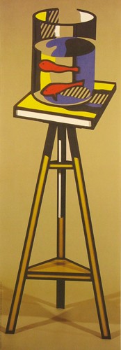 Roy Lichtenstein Gold Fish Bowl on Stool Lithogra: ARTIST - Roy Lichtenstein TITLE - Gold Fish Bowl, 1977