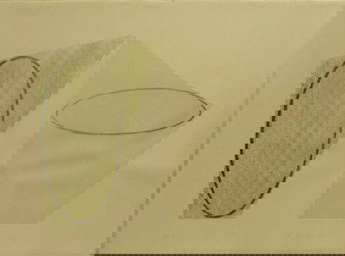 Robert Mangold Aquatint Pencil Signed & Numbered: ARTIST - Robert Mangold TITLE - Untitled for BAM