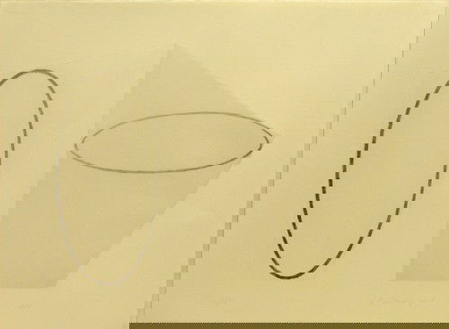 Robert Mangold Aquatint Pencil Signed & Numbered: ARTIST - Robert Mangold TITLE - Untitled for BAM