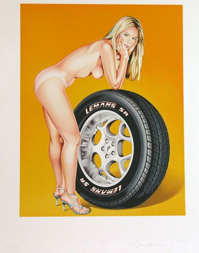 Mel Ramos Pencil Signed & Numbered: ARTIST - Mel Ramos TITLE - Tyra Tyre DATE -