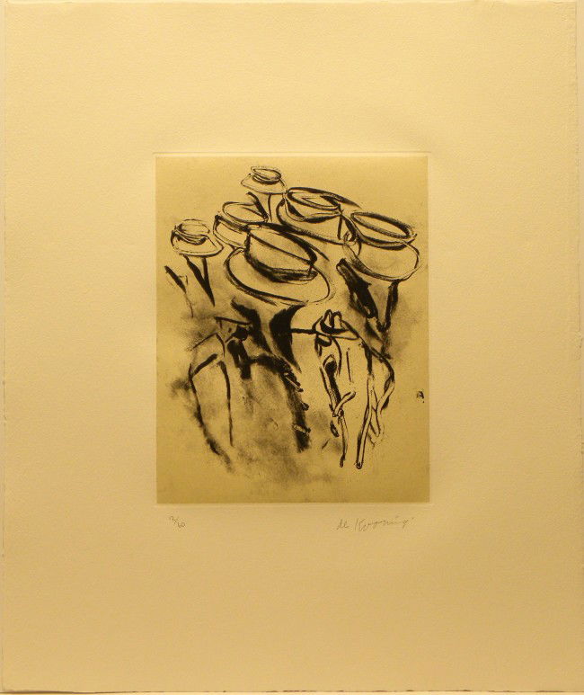 Willem De Kooning Etching Edition of 60 pieces: ARTIST - Willem De Kooning TITLE - 7 Hats