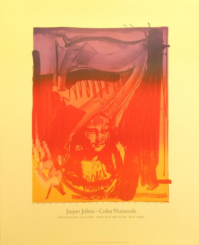 Jasper Johns Figure 7 Lithographic Poster: ARTIST - Jasper Johns TITLE - Figure 7, 1969 (from Color Numerals)