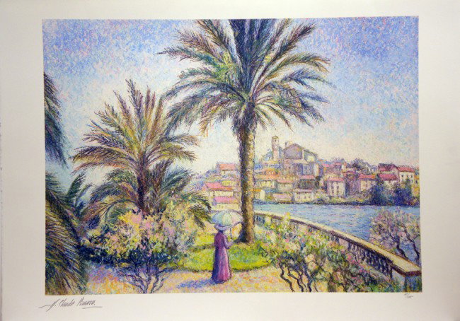 H. Claude Pissarro Pencil Signed & Numbered: ARTIST: H. Claude Pissarro TITLE - Le Palmier du Jardin Catherina a Cannes