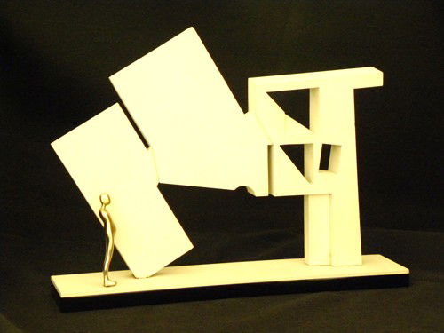 Ernest Trova Steel Painted Sculpture: ARTIST - Ernest Trova TITLE - Falling Man