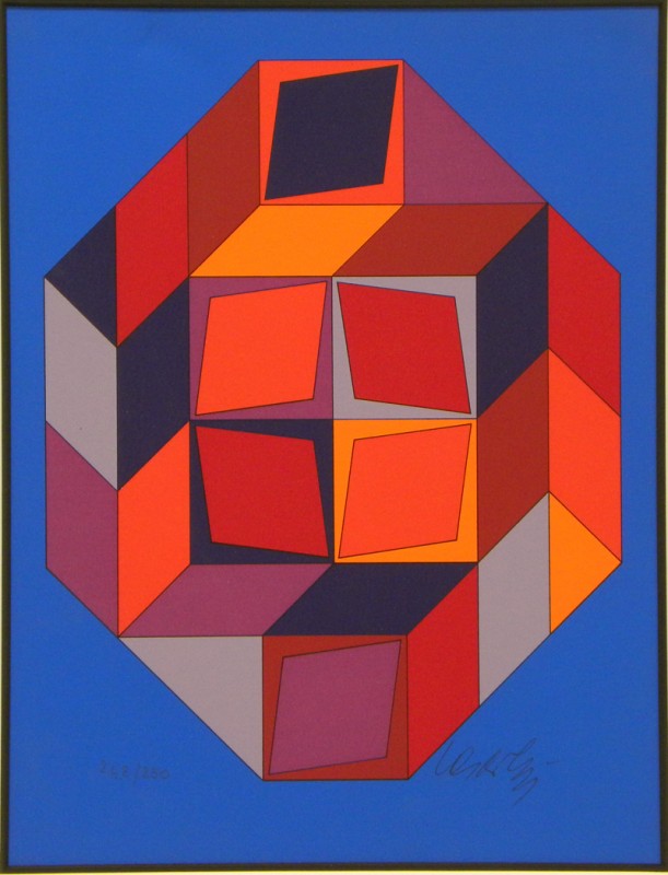 Victor Vasarely Screenprint Pencil Signed & Numbe: ARTIST - Victor Vasarely TITLE - Untitled