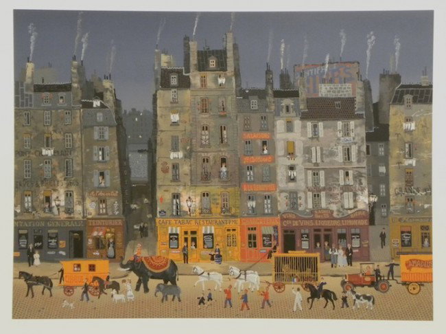 Michel Delacroix Serigraph Signed & Numbered: ARTIST - Michel Delacroix TITLE - Cafe Tabac