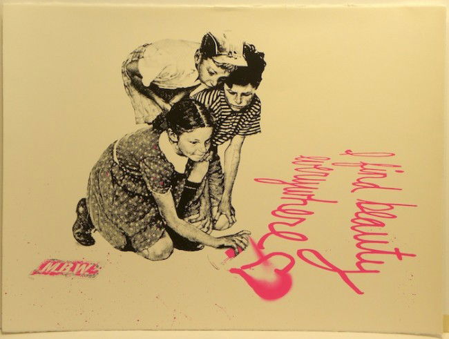 Mr. Brainwash Screenprint Signed & Numbered: ARTIST - Mr. Brainwash TITLE - I Find Beauty Everywhere (Pink)