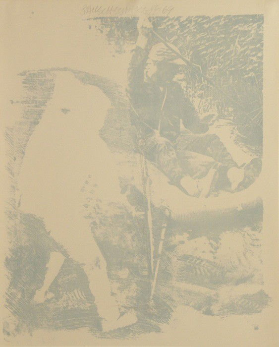 Robert Rauschenberg Lithograph Signed & Numbered: ARTIST - Robert Rauschenberg TITLE - Tilt from the Stoned Moon Series D