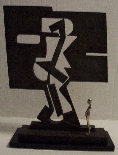 Ernest Trova: (American, 1927 - ) Sculptu: ARTIST: Ernest Trova TITLE: F.M. Gox MEDIUM: Bronze and Chrome SIGNATURE: Signed EDITION: 61/125 DATE:1976 SIZE: 11" H x 8" W ADDITIONAL COMMENTS: Stamped "Pace Editions 1976"