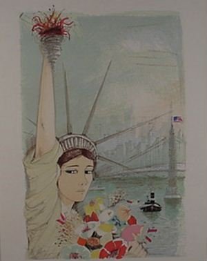 Charles Levier Pencil Signed & Numbere: ARTIST: Charles Levier TITLE: Statue of Liberty MEDIUM: Lithograph SIGNATURE: Pencil Signed NUMBERED: 108/150 DIMENSIONS: 29 X 23"