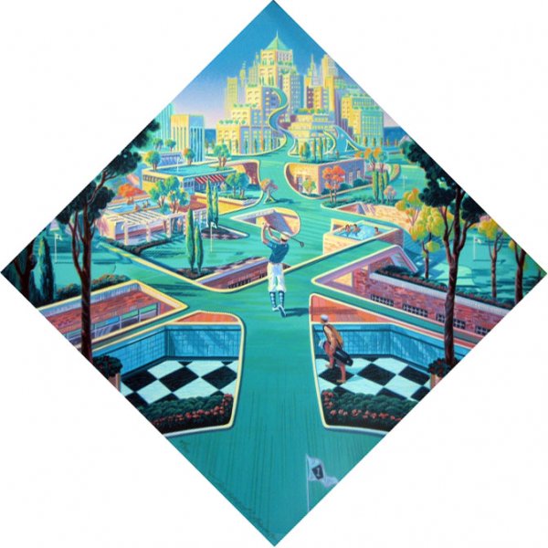 Michael Young Golf Litho Pencil Signed & Numbered: ARTIST: Michael Young TITLE: Golf MEDIUM: Lithograph SIGNED: Signed in Ink - Bottom Left NUMBERED: Numbered in Ink form an edition of 300 pieces - Bottom Left DIMENSIONS: 29 1/2 X 29 1/4 in. CONDITION