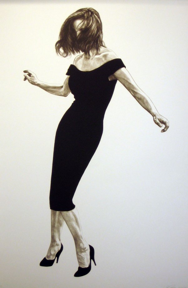 Robert Longo Men in Cities Pencil Signed & Number: ARTIST: Robert Longo TITLE: Gretchen MEDIUM: Lithograph DATE: 2002 SIGNED: Pencil Signed - Bottom Right NUMBERED: Pencil Numbered from an edition of 120 pieces - Bottom Left DIMENSIONS: 46 X 30 in. CO