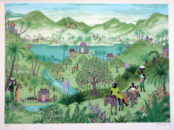 Jack Hofflander Lithograph Pencil Signed & Number: ARTIST: Jack Hofflander TITLE: Donkey Ride DATE: 1980 MEDIUM: Lithograph SIGNED: Pencil Signed - Bottom Right NUMBERED: Pencil Numbered from an edition of 250 piece - bottom left DIMENSIONS: 33 X 26 i