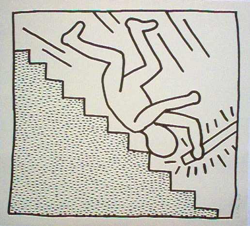 Keith Haring Silkscreen 46 X 42" Pencil Signed &