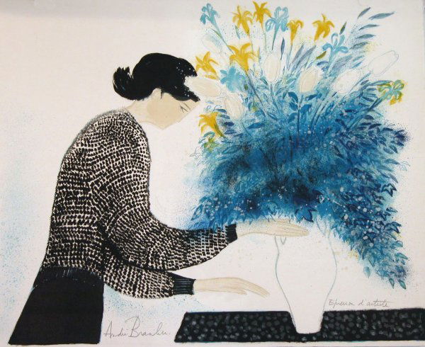 Andre Brasilier Lithograph Pencil Signed & Number: ARTIST: Andre Brasilier TITLE:Grand Bouquet du Malin DATE:1981 MEDIUM:Lithograph SIGNED:Pencil Signed - Lower Right NUMBERED: Pencil Numbered from an E.A. edition - Lower Left DIMENSIONS:29 X 24 in. C