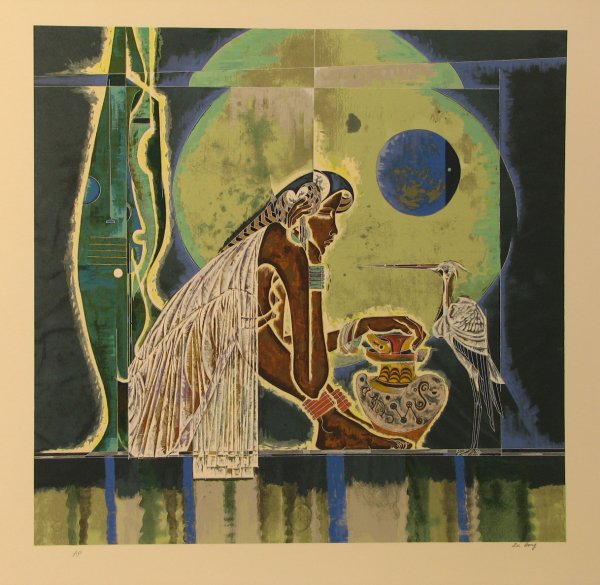 Lu Hong Serigraph Pencil Signed & Numbered