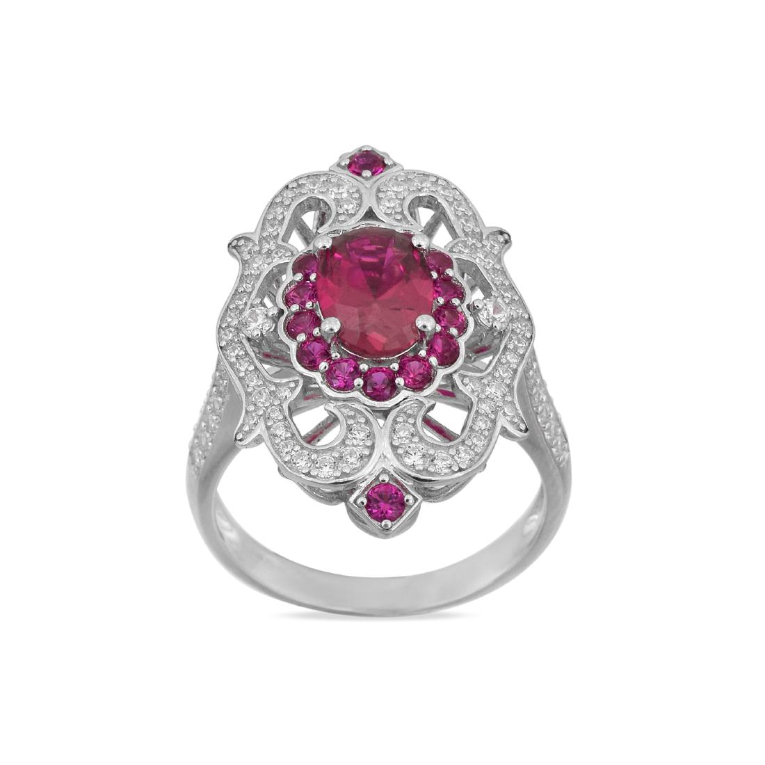 925 STERLING SILVER RING LAB CREATED RUBY WITH PENDENT (1 of 6)