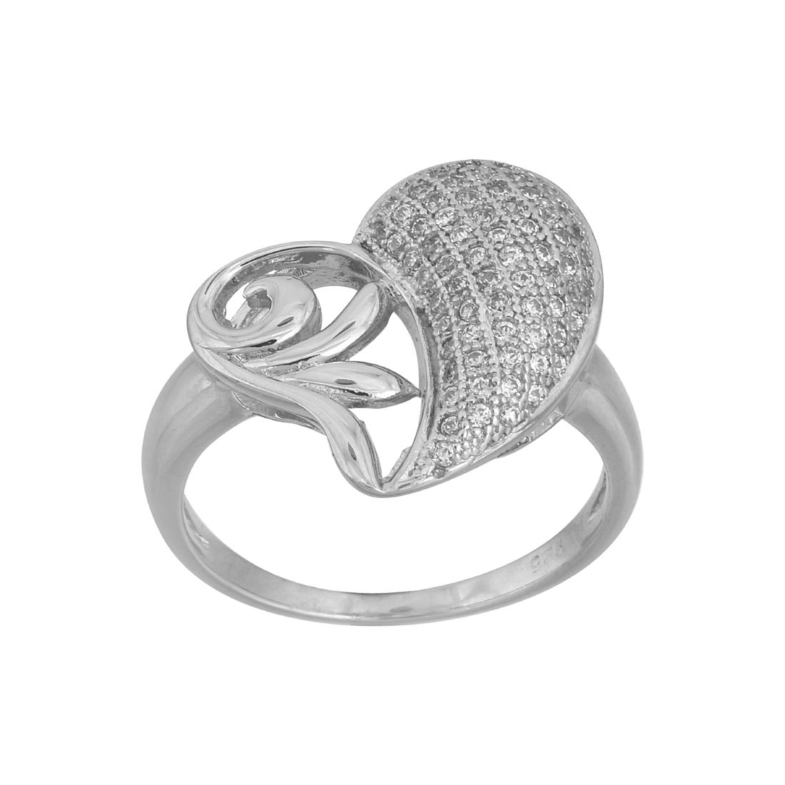 925 STERLING SILVER RING WITH SIMULATED DIAMONDS: GORGEOUS 925 STERLING SILVER RING WITH SIMULATED DIAMONDS. GROSS WT: 3.72GRM