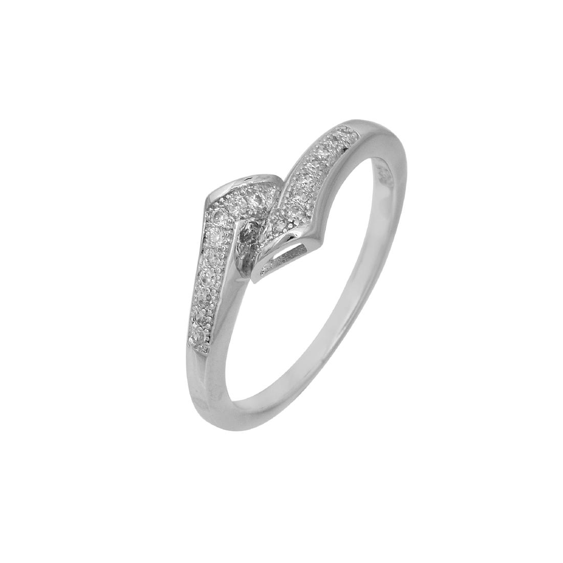 925 STERLING SILVER RING WITH SIMULATED DIAMONDS: CHARMING 925 STERLING SILVER RING WITH SIMULATED DIAMONDS. RING SIZE:8. GROSS WT: 1.93GRM