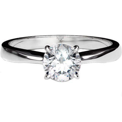 14K WHITE GOLD SOLITAIRE 0.11CT WHITE DIAMOND RING: THIS 11 POINT WHITE DIAMOND RING IN 14K WHITE GOLD FEATURES A ROUND WHITE DIAMOND IN 4-PRONG SETTING METAL WEIGHT :1.05GRAM RING SIZE : 7=US/O=UK METAL STAMP: 14K WHITE DIAMOND CLARITY : SI1-I2 WHITE 
